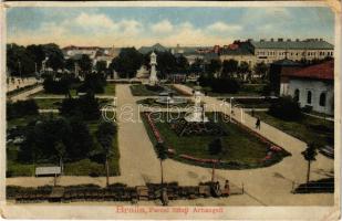 1912 Braila, Parcul Sfinti Arhangeli / park, tram (EK)