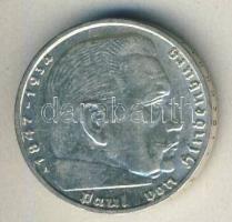 Német 3. Birodalom 1939A 2M Ag "Hindenburg" T:2 apró ph