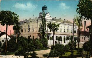 1914 Kiskunhalas, Gazdasági bank, Kovács Sándor üzlete. Pressburger Ferenc kiadása (EK)