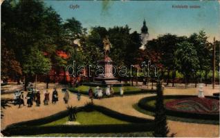 1915 Győr, Kisfaludy szobor. Vasúti levelezőlapárusítás 20. sz. 1915. (EK)