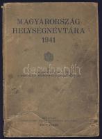 1941 Magyarország helységnévtára, KSH, Hornyánszky Viktor nyomdája, boritós sérült