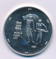 India 1981. 100R Ag "FAO - Élelmiszer Világnap" T:UNC India 1981. 100 Rupees Ag "FAO - World Food Day" C:UNC Krause KM#276