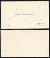 Kolozsvári Grandpierre Emil (1907-1992) és Somlyó György (1920-2006) költő autográf sorai saját névj...