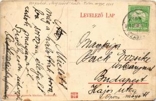 1911 Szekszárd, garay tér, Szegzárd szálloda, cukrászda, üzletek. Molnár-féle nyomda kiadása + &quot...