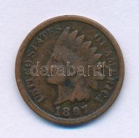 Amerikai Egyesült Államok 1897. 1c bronz "Indian Fej" T:F United States of America 1897. 1 Cent bronze "Indian Head" C:F Krause KM#90a