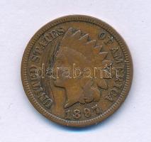 Amerikai Egyesült Államok 1897. 1c bronz "Indian Fej" T:VF United States of America 1897. 1 Cent bronze "Indian Head" C:VF Krause KM#90a