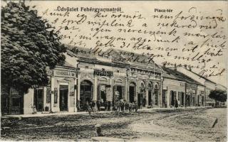 1916 Fehérgyarmat, Piactér, Tóth Lajos üzlete, vendéglő, étterem. Kossuth nyomda kiadása (EK)