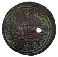 1172-1196. Rézpénz Cu "III. Béla" T:VF patina, lyukasztott Hungary 1172-1196. Copper Coin Cu "Béla III" C:VF patina, holed Huszár: 72., Unger I.: 114.