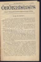 1900 Örökimádás a Központi Oltáregyesület hivatalos közlönyének márciusi száma, enyhén megviselt állapotban