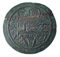 1172-1196. Rézpénz Cu "III. Béla" T:VF patina, hajlott lemez, ütődés, repedés Hungary 1172-1196. Copper Coin Cu "Béla III" C:VF patina, bent coin, punch, crack Huszár: 72., Unger I.: 114.
