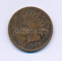 Amerikai Egyesült Államok 1903. 1c bronz "Indian Fej" T:F United States of America 1903. 1 Cent bronze "Indian Head" C:F Krause KM#90a