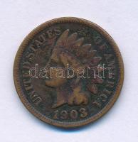 Amerikai Egyesült Államok 1903. 1c bronz "Indian Fej" T:F United States of America 1903. 1 Cent bronze "Indian Head" C:F Krause KM#90a