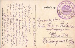 1915 Miskolc, Kir. katolikus főgimnázium (EK) + "Kommando des k. und k. Spitalzuges No. 24.&quo...