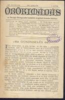 1913 Örökimádás a Központi Oltáregyesület hivatalos közlönyének januári száma, enyhén megviselt állapotban