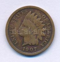 Amerikai Egyesült Államok 1907. 1c bronz "Indian Fej" T:F United States of America 1907. 1 Cent bronze "Indian Head" C:F Krause KM#90a