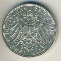 Német Birodalom/Császárság/Hamburg 1911. 3M Ag T:2 kis ph