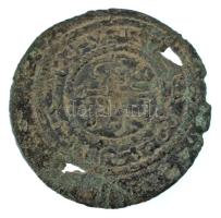 1172-1196. Kufikus rézpénz Cu "III. Béla" (1,29g) T:VF, patina, hajlott lemez, lyukak
Hun...