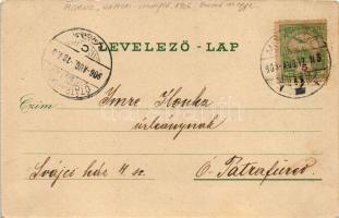 1906 Miskolc, Hámori vendéglő. Verő J. kiadása (EK)