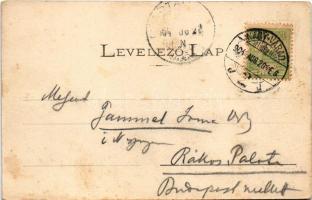 1904 Nagyvárad, Oradea; Széchenyi téri kioszk, Mária szobor / kiosk, statue. Art Nouveau (fl)