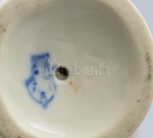 Zsolnay labdázó kislány. Jelzett, minimális kopással m: 14 cm