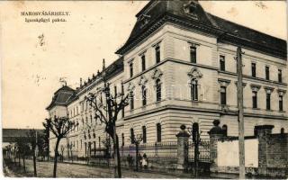 Marosvásárhely, Targu Mures; Igazságügyi palota. Porjes S. Sándor kiadása / financial palace (ragasztónyom / gluemark)