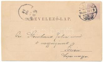 1898 (Vorläufer) Brassó, Kronstadt, Brasov; Fő tér (Lenszer), városi vasút, kisvasút, vonat. Zeidner...