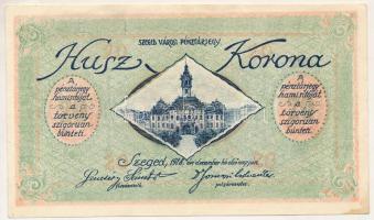 Szeged 1918. 20K "Városi Pénztárjegy" T:VF fo.
Adamo SZE-3.2