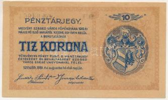 Szeged 1919. 10K "Városi Pénztárjegy" T:F szép papír, tűlyuk
Adamo SZE-4.1