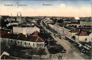 1913 Temesvár, Timisoara; Józsefváros, Hunyadi út. Feder R. Ferenc kiadása / Iosefin, street (felszíni sérülés / surface damage)