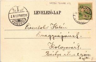 1903 Hortobágy, pásztorok a kút körül, magyar folklór. Pongrácz Géza kiadása, Kiss Ferenc eredeti fé...