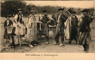 Hortobágy, Déli találkozás, magyar folklór. R. Mosinger kiadása