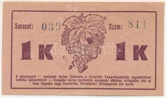 Cegléd 1919. 1K "Czegléd Városi Pénztár" T:F Adamo CEG-1.1