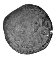 1373-1382 "szerecsenfejes" Denár Ag "I. Nagy Lajos" (0,37g) T:F patina, pici kit...