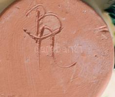 Jelzett miskakancsó, Tiszafüred, kis mázhibákkal, m: 16 cm