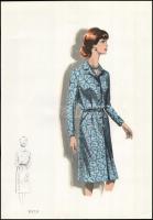 cca 1960 3 db vintage női divatkép, ofszet nyomat, papír, 34x23,5 cm