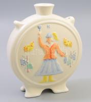 Népi mintás boros butella, m: 19 cm