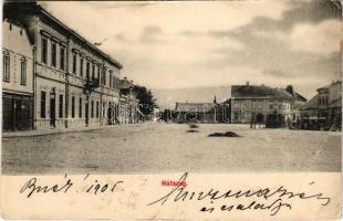 1905 Hátszeg, Hateg; Arany Bárány szálloda, piac / hotel, market (EB)