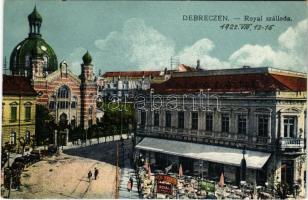 1922 Debrecen, Royal szálloda, kioszk, zsinagóga. Vasúti levelezőlapárúsítás 8991. - 1917.