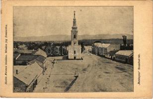 Belényes, Beius; Erzsébet tér, templom. Matits Ferenc kiadása / square, church (EK)