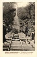 1930 Kommandó, Komandó, Comando, Comandau; sikló Komondón, sodronypálya Kovászna felé, iparvasút. Lichtenstein Henrik kiadása / funicular to Covasna, industrial railway