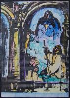 Cs. Kovács László (1929-): 4 db különböző tusrajz 40x60 cm-ig