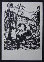 Cs. Kovács László (1929-): 4 db különböző tusrajz 40x60 cm-ig