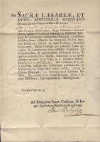 1790 Helytartótanácsi leirat Balogh Péter zólyom megyei főispán és Vadász György titkár aláírásával