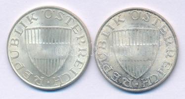 Ausztria 1971-1972. 10Sch Ag (2x) T:AU patina Austria 1971-1972. 10 Schilling Ag (2x) C:AU