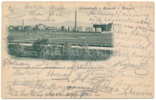 1903 Brassó, Kronstadt, Brasov; Kőolaj-finomító gyár. Julius Müller utóda Tartler & Schreiber kiadása / Petroleum Raffinerie / Rafinaria petroleu / oil refinery (EK)