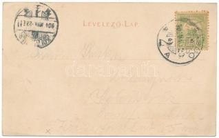 1904 Brassó, Kronstadt, Brasov; Hirschergasse / Hirscher utca (Halpiac), Fonciere biztosító intézet ...