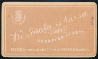 1869 Férfiportré, keményhátú fotó Kozmata és Társa pesti műterméből, 10,5×6,5 cm
