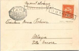 1903 Trencsénteplic, Trencianske Teplice; (EK) + "CSORBA P.U."