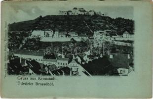 1899 (Vorläufer) Brassó, Kronstadt, Brasov; vár este / castle at night (apró szakadás / tiny tear)