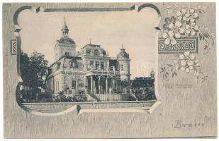 Brassó, Kronstadt, Brasov; Schuller villa / Vila / villa. Art Nouveau, floral (EK)